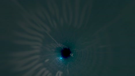 Abstract-vortex-tunnel-with-a-blue-light-core-Futuristic-blue-spiral