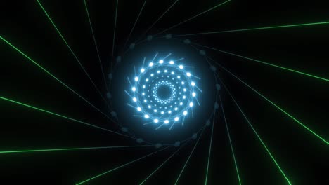 Blue-circle-spiral-tunnel-laser-beam-VJ-Loop-animated-background-for-4k-visuals