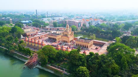 Vista-Aérea-Del-Templo-Dakshineswar-Kali