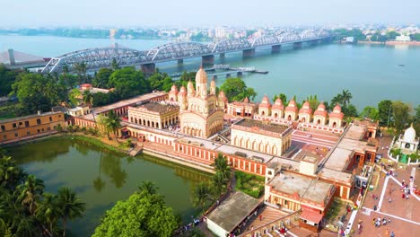 Vista-Aérea-Del-Templo-Dakshineswar-Kali