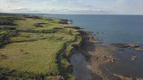 Whitburn-Sunderland-Costa-Playa-Drone-Ver-Acantilados