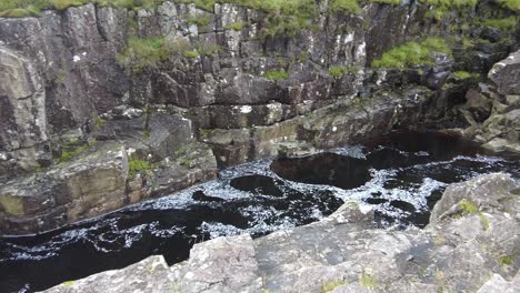 Flussstrom-Neben-Einer-Schlucht-In-Schottland