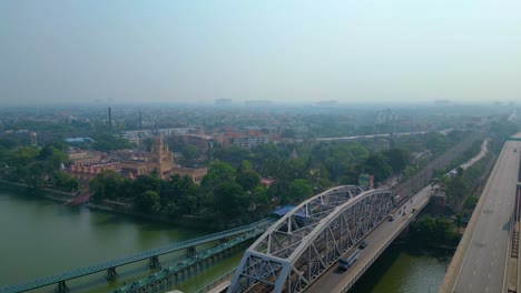 Vista-Aérea-Del-Templo-Dakshineswar-Kali