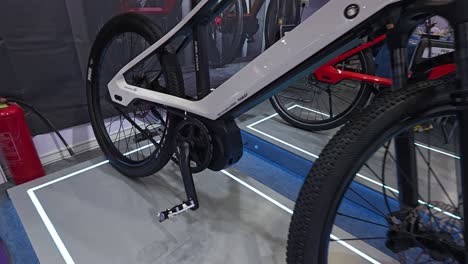 Innovative-off-road-electric-bicycle-product-exhibited-at-China-Import-and-export-fair,-Guangzhou,-China