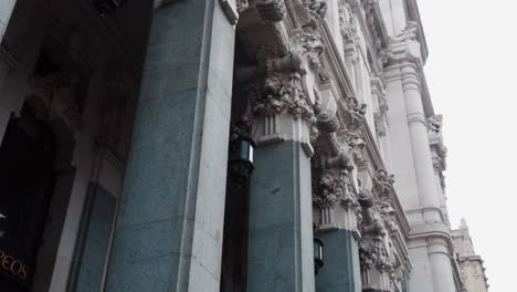 Iconic-pillars-of-Cybele-Palace-building-in-Madrid-Cultural-emblem-of-Spain