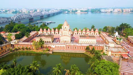 Vista-Aérea-Del-Templo-Dakshineswar-Kali