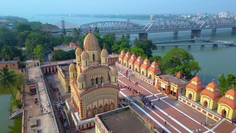 Vista-Aérea-Del-Templo-Dakshineswar-Kali