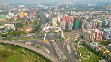 Aerial-view-of-Biswa-Bangla-gate-or-Kolkata-Gate-on-the-main-arterial-road