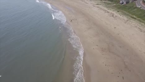 Drone-birds-eye-view-Roker-Seaburn-waves-Sunderland-north-east-england