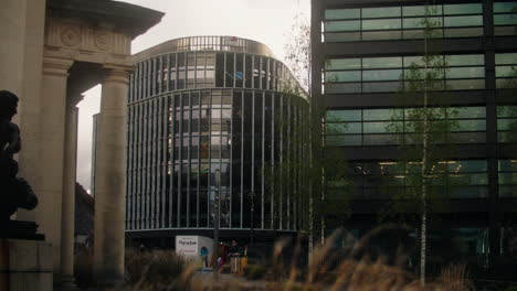 A-wide-establishing-shot-moving-across-PWC’s-Birmingham-location-on-a-sunny-morning