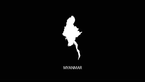 Vídeo-Alfa-Del-Mapa-Del-País-De-Myanmar-Con-Revelador-Digital-Y-Acercamiento-Con-Fondo-Revelador-Del-Nombre-Del-País-|-Mapa-Del-País-De-Birmania-Y-Título-Que-Revela-Vídeo-Alfa-Para-Editar-La-Plantilla-Conceptual.