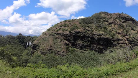 Opaeka'a-Falls-Kauai-Hawaii-Waterfall-Landscape,-Scenic-Overlook-in-Kauai