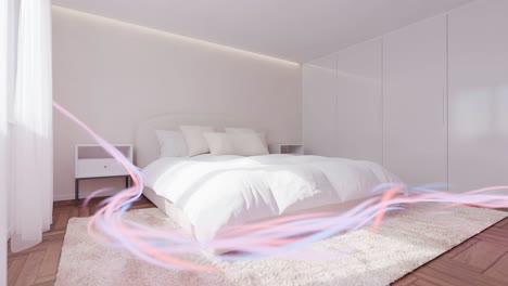 Modernes-Schlafzimmer-In-Einer-Wohnung-Mit-Energiefluss-Um-Das-Bett-Herum-Im-3D-Rendering-Animations-Innendesign-Konzept