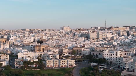 Aerial-view-of-Ostuni-with-white-buildings