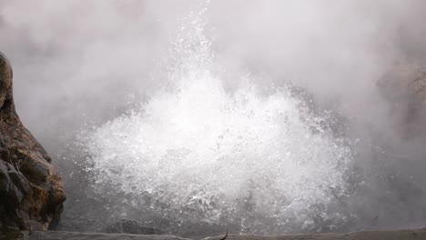 Bubbling-natural-volcanic-hot-spring-in-the-Azores-closeup,-slow-motion