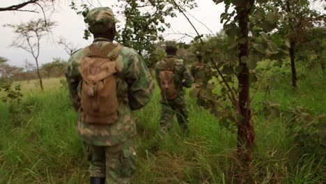 Park-rangers-entering-the-bush-to-begin-their-patrol-training