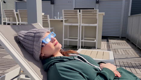 Wide-of-a-Young-Woman-Wearing-Solar-Viewers-While-Watching-the-Solar-Eclipse