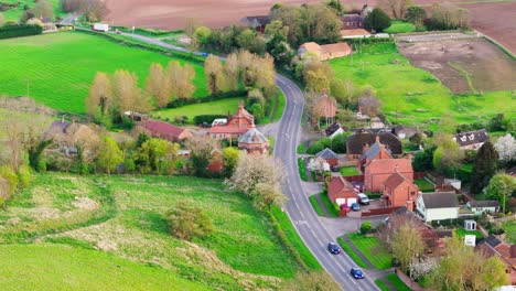 Imágenes-Aéreas-De-Drones-De-Un-Pequeño-Pueblo-De-Lincolnshire-Llamado-Burwell-En-El-Reino-Unido