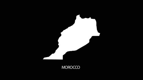 Digital-revealing-and-zooming-in-on-Morocco-Country-Map-Alpha-video-with-Country-Name-revealing-background-|-Morocco-country-Map-and-title-revealing-alpha-video-for-editing-template-conceptual