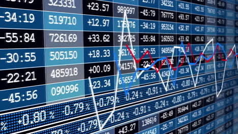 Farbenfrohe-Finanzdatendiagrammanalysen,-Veränderungen-An-Der-Börse-Und-Anzeichen-Eines-Steigenden-Gewinn--Und-Umsatzwachstums-Auf-Dem-Bullischen-Markt