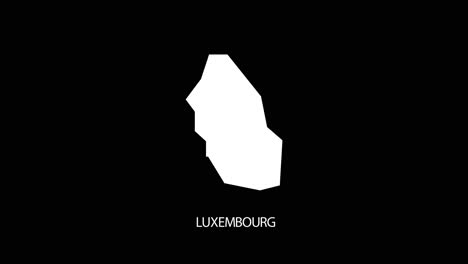 Digital-revealing-and-zooming-in-on-Luxembourg-Country-Map-Alpha-video-with-Country-Name-revealing-background-|-Luxembourg-country-Map-and-title-revealing-alpha-video-for-editing-template-conceptual