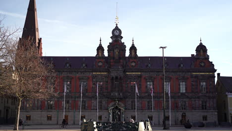 Facade-Of-Malmo-Old-City-Hall-In-Malmo,-Sweden