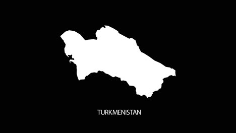 Digital-revealing-and-zooming-in-on-Turkmenistan-Country-Alpha-video-with-Country-Name-revealing-background-|-Turkmenistan-country-Map-and-title-revealing-alpha-video-for-editing-template-conceptual