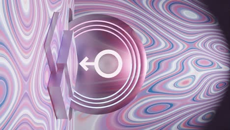 display-product-with-liquid-tripping-psychedelic-background-and-gender-male-logo-in-3d-rendering-animation-endless-loop