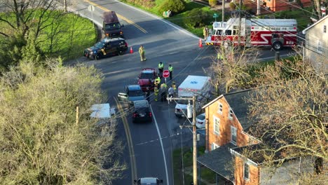 Car-Crash-on-road-in-suburb-district-of-american-town