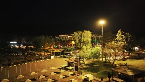 Drone-View-of-Kemer-City-of-Antalya,-Resort-Town-on-Mediterranean-Coast-of-Turkey