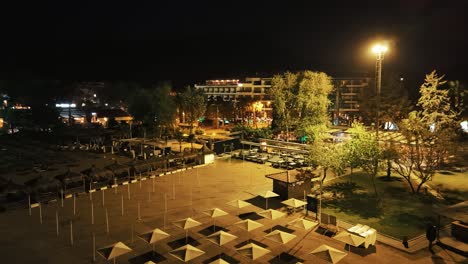 Drone-View-of-Kemer-City-of-Antalya,-Resort-Town-on-Mediterranean-Coast-of-Turkey