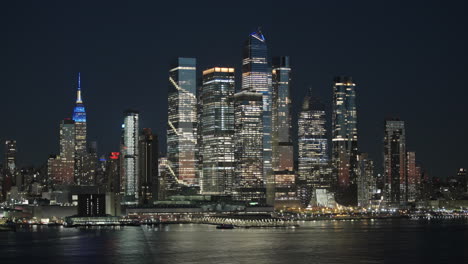 Barrio-Hudson-Yards-De-La-Ciudad-De-Nueva-York-Por-La-Noche