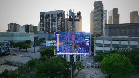 Imágenes-Térmicas-De-Drones-De-Una-Torre-De-Telecomunicaciones-En-Una-Ciudad-Urbana-En-EE.UU.