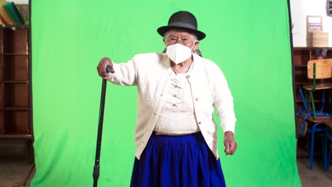 general-shot-of-a-very-happy-old-woman-with-a-cane