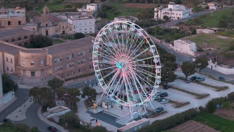 Aerial-view-on-city-Ferris-wheel-of-Ostuni