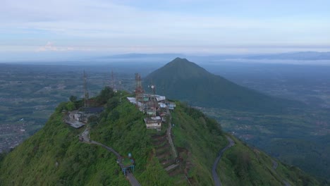 High-view-of-Telemoyo-mountain,-Indonesia