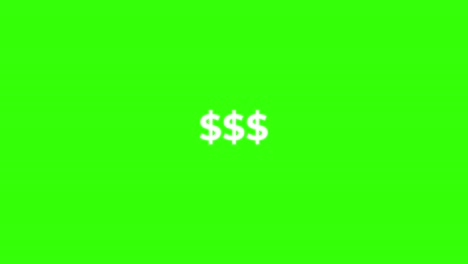 White-Dollar-Symbols-animate-on-green-screen