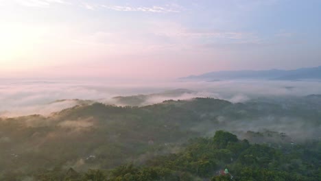 Beautiful-landscape-of-colorful-cloudy-sky-over-rural-Indonesia