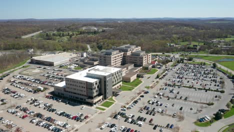 4k-aerial-drone-footage-of-the-Garnet-Health-medical-hospital-in-Hudson-Valley-Middletown-New-York