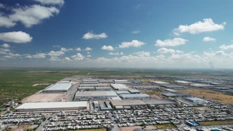 Panoramic-view-of-the-industrial-park-in-the-city-of-Reynosa,-Tamaulipas,-Mexico