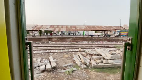 View-from-a-moving-train-in-pakistan---Urban-environment-and-tracks