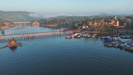 The-beautiful-Khwae-Noi-River-with-the-Mon-and-Songkalia-bridges-in-the-background