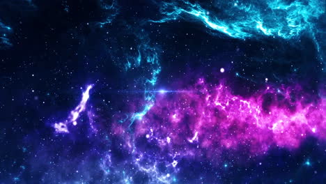 Flight-Through-Universe-Nebula-Galaxy,-Interstellar-Space-Travel-With-Star-Fields-In-Spaces-To-A-Distant-Milky-Way