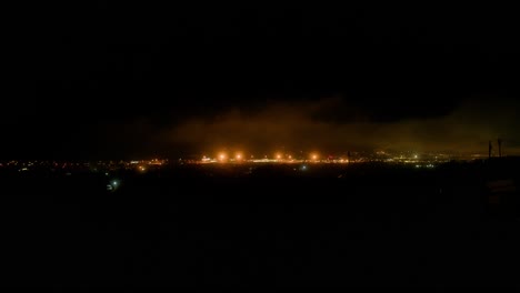 Nacht-Zeitraffer-Am-Flughafen-Teneriffa-Nord-In-Der-Nähe-Von-La-Laguna-Auf-Teneriffa,-Kanarische-Inseln