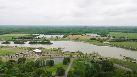 Panorama-Of-Shelby-Farms-Park-Near-Downtown-Memphis-In-Shelby-County,-Tennessee,-United-States