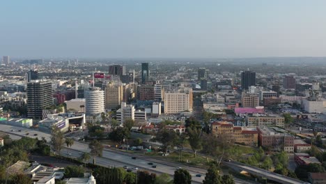 Vista-Aérea-De-Hollywood-California---Centro-De-La-Ciudad