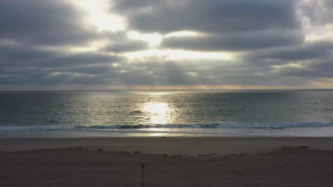 Sonnenuntergang-über-Manhattan-Beach-In-Kalifornien