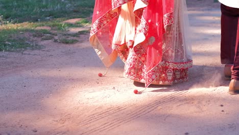 Indian-Wedding-Couple-Walking-Together-Outdoors---Cropped-Image