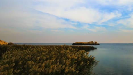 Aerial-of-the-Nile-River-,-traditional-Egyptian-sailing-boats,-in-Aswan,-Egypt,-embodying-the-concept-of-timeless-maritime-heritage-and-cultural-richness