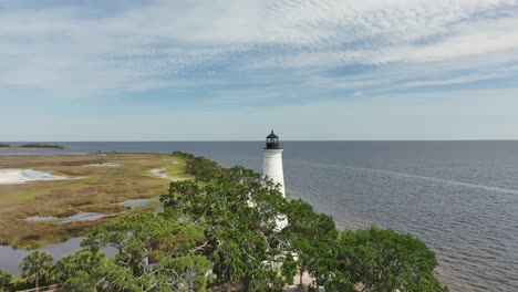 Aerial-point-of-view-of-St.-Mark's-lighthouse